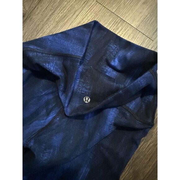 Lululemon Wunder Under Full‎ length Leggings In Nightsky Harbor Blue and Black 4 - Picture 5 of 5